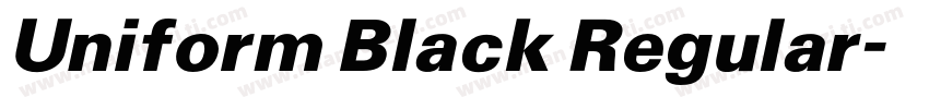 Uniform Black Regular字体转换